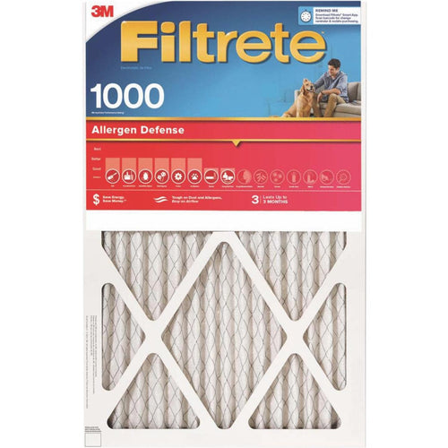 3M Filtrete 16 In. x 20 In. x 1 In. Allergen Defense 1000/1085 MPR Furnace Filter 3M