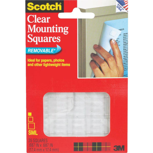 3M Scotch 0.68 In. x 0.68 In. 1 Lb. Capacity Removable Mounting Squares (35-Pack) 3M