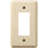 Amerelle 1-Gang Solid Ash Rocker Decorator Wall Plate, Unfinished Ash Amerelle