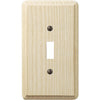 Amerelle 1-Gang Solid Ash Toggle Switch Wall Plate, Unfinished Ash Amerelle