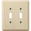 Amerelle 2-Gang Solid Ash Toggle Switch Wall Plate, Unfinished Ash Amerelle