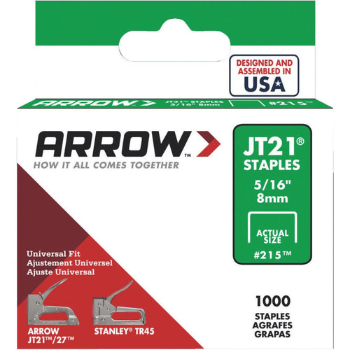 Arrow JT21 Light Duty Staple, 5/16 In. (1000-Pack) Arrow