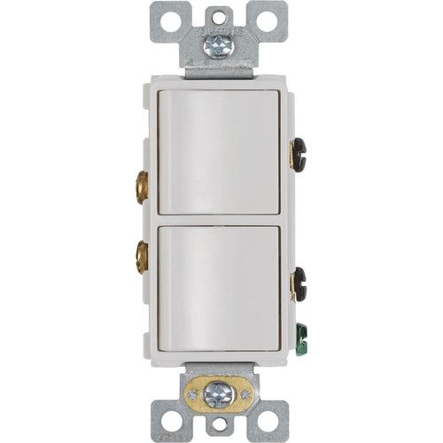 Broan 2-Function 15A 120V White Rocker Switch for Bathroom Exhaust Fan Broan