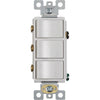 Broan 3-Function 15A 120V White Rocker Switch for Bathroom Exhaust Fan Broan