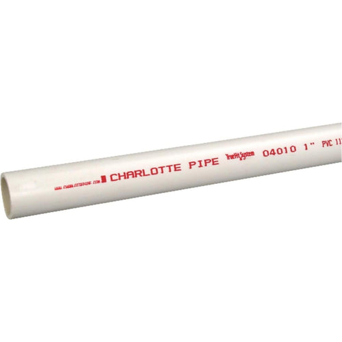 Charlotte Pipe 1 In. x 10 Ft.Cold Water Schedule 40 PVC Pressure Pipe Charlotte Pipe