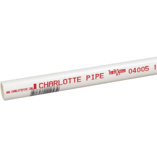 Charlotte Pipe 1/2 In. x 10 Ft. Cold Water Schedule 40 PVC Pressure Pipe Charlotte Pipe