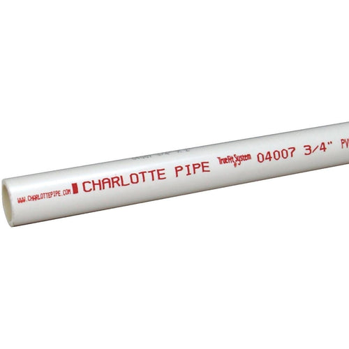 Charlotte Pipe 3/4 In. x 10 Ft. Cold Water Schedule 40 PVC Pressure Pipe Charlotte Pipe
